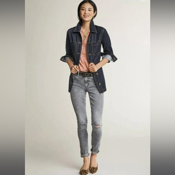 Cabi 4 High Skinny Jeans Gray and Distressed - Picture 12 of 13